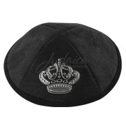 Кіпа замшева чорна "Silver Crown"
