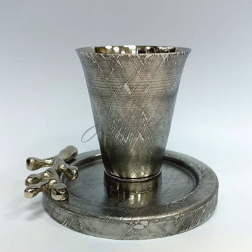 Бокал для кидуша "Серебристый гранат"