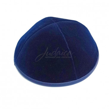 Кипа бархатная "Королевский синий"