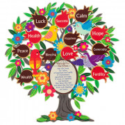 Благословение для дома "Красочное дерево" (английский язык)