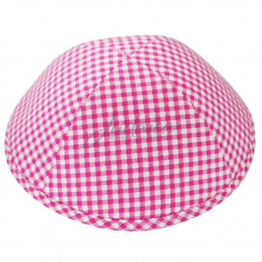 Кипа "Розовая клетка"