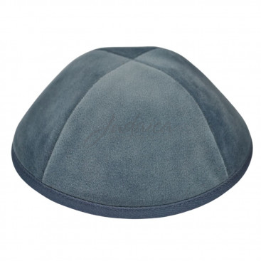 Кипа бархатная "Пепельная"
