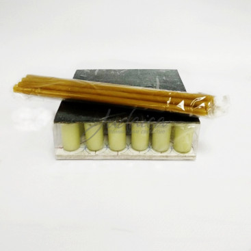 Комплект замороженного масла для ханукии 36 шт+ шамашим 8 шт