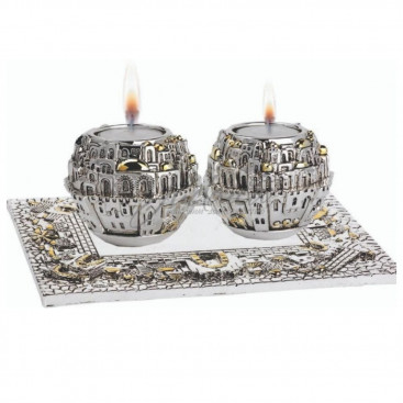 Подсвечники "Иерусалим" на подносе