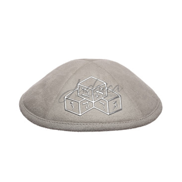 Кипа "Silver cubes"