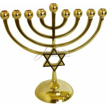 Ханукия "Звезда Давида" (золотистая)