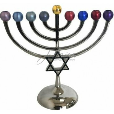 Ханукия "Звезда Давида" (серебристая)