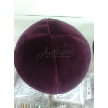Кипа бархатная "Марсала"