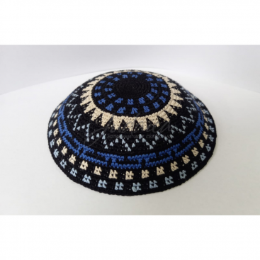 Кипа "Зигзаги" черная